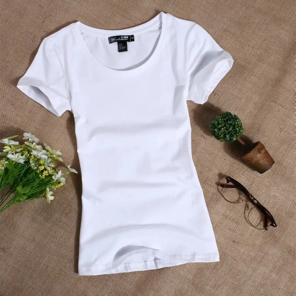 MRMT 2023 Women's T Shirt Women Short Sleeved Slim Solid Color Womens Simple Tee T-Shirt For Female Tshirt
