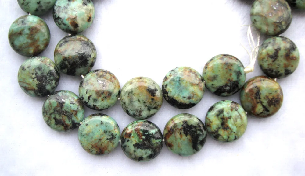 Женская Бирюзовая плоская монета 14 мм/круглые свободные бусины для изготовления