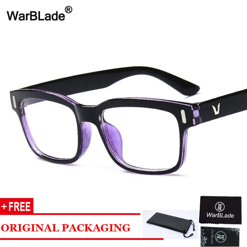 WarBLade Ретро прямоугольные солнцезащитные очки оптические оправы прозрачные