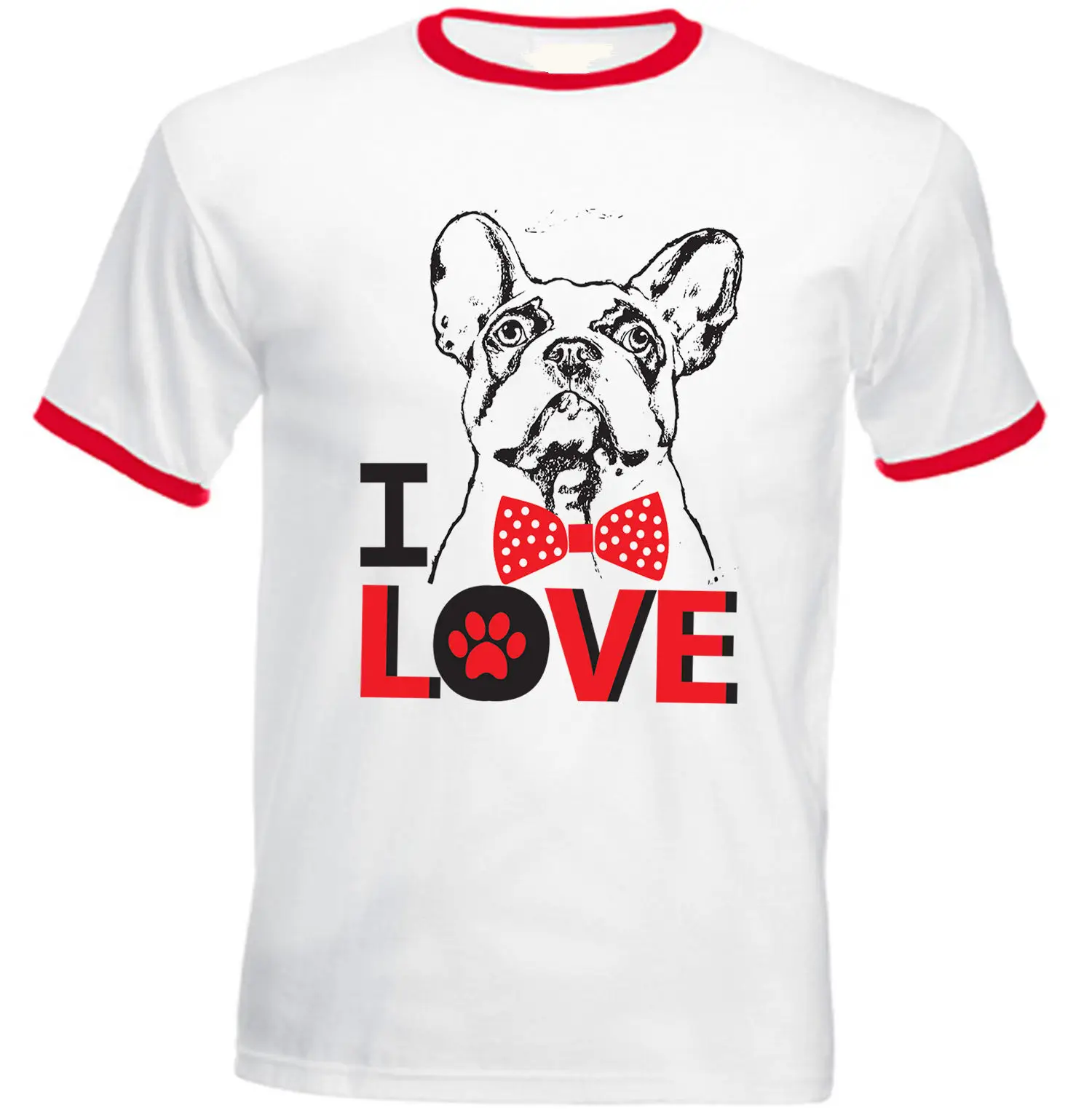 Мужские футболки Летний стиль модная мужская футболка с надписью I LOVE BOSTON TERRIER 2
