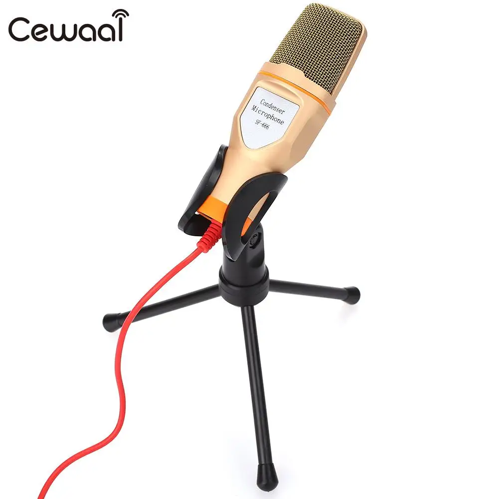 Microphone Desktop Sound Studio Convenient Dynamic Mic Live Streaming Holder Condenser Gold Voice Recording | Электроника