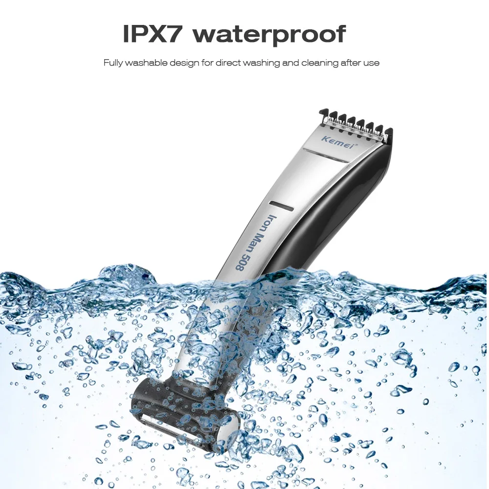 

Kemei KM - 508 2 in 1 Washable Adult Dual Hair Clipper Shaver Hair Removal Dual Head Hair Trimmer Clipper Washable hair cutting