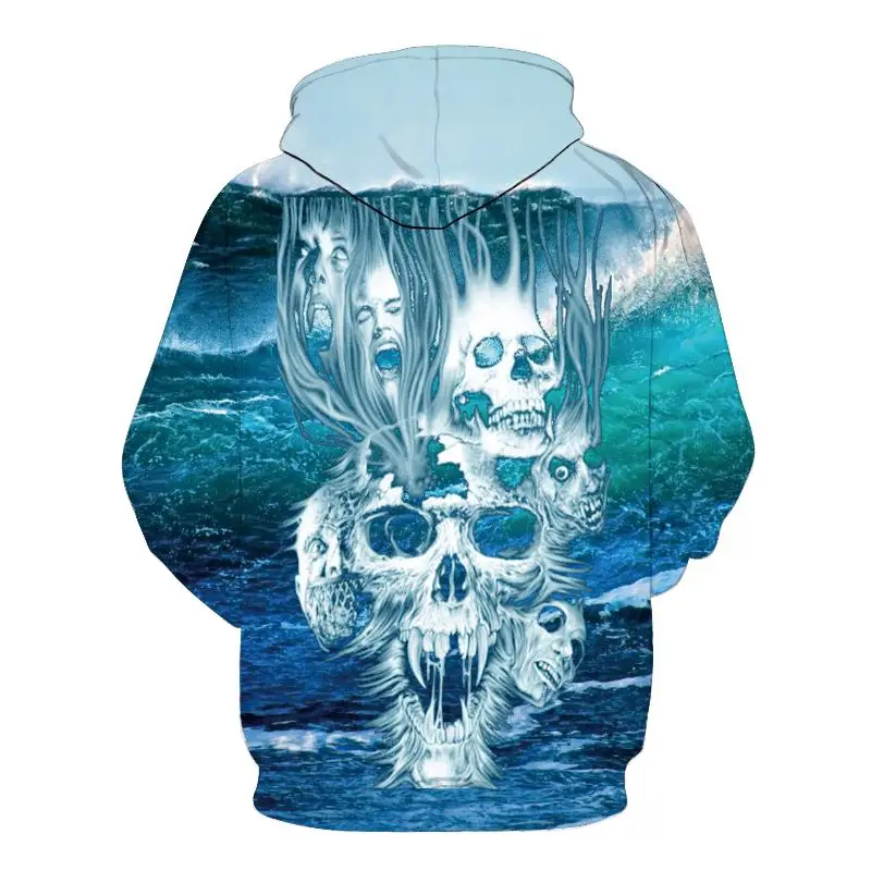 

NEW classic Hot hoody 3d At night the skull Hoodies Men Women Fashion Winter Spring Sportswear Brand Hooded Sweatshirt