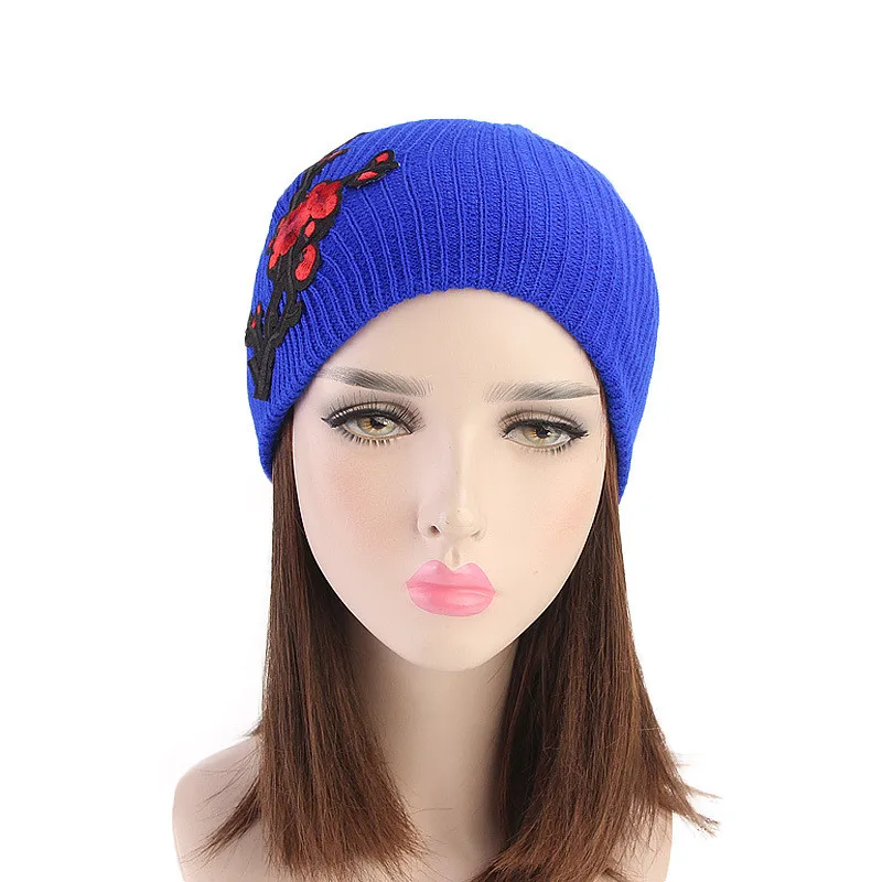 Головной убор унисекс зимний с рисунком вязаная шапка головной для химиотерапии