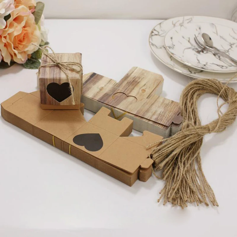 50 шт бумажная доска свадебные коробки конфет бумажные квадратные подарочные для