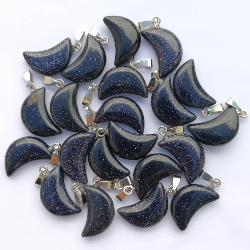 50 шт. подвески в форме полумесяца Голубой песок|pendant for jewelry|pendants jewelry makingpendants wholesale