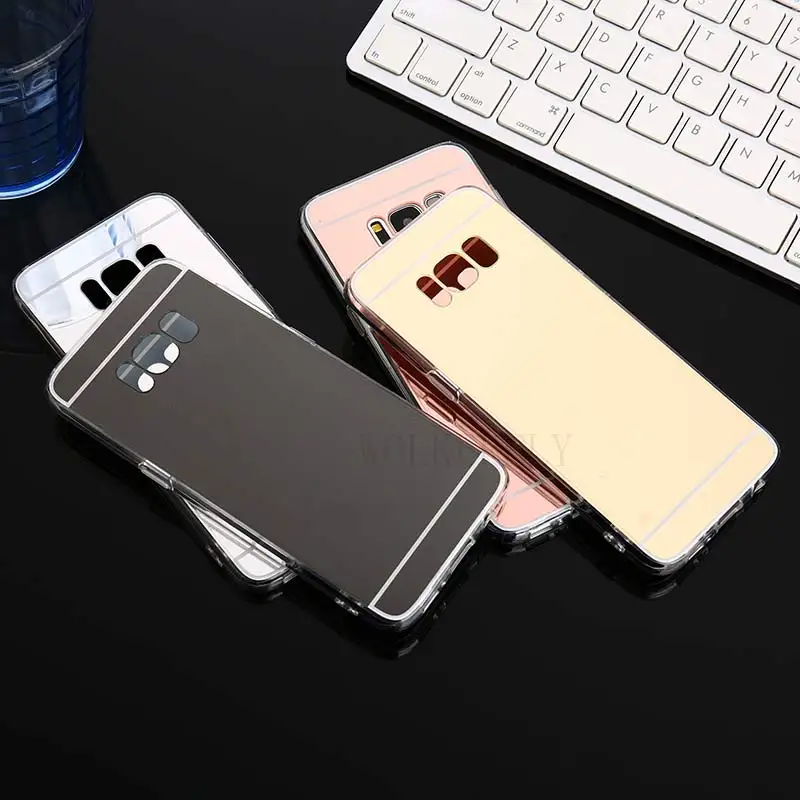 Зеркало ТПУ чехол для телефона для samsung galaxy A50 A30 A6 A8 J4 J6 J8 A9 на A7 Note9 A5 A7 S8 S9 плюс роскошный мягкий чехол для задней крышки