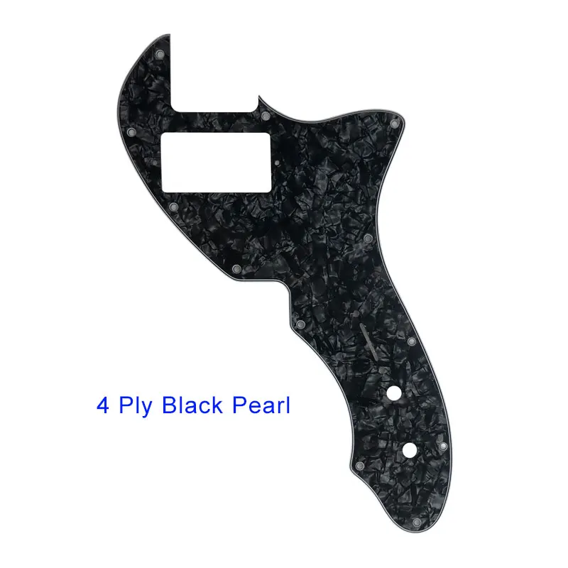 4Ply Black Pearl Pleroo пользовательские гитарные части-для США Thinline Tele 69 гитарная накладка с PAF хамбакером царапина пластины, Многоцветный выбор - Цвет: 4Ply Black Pearl
