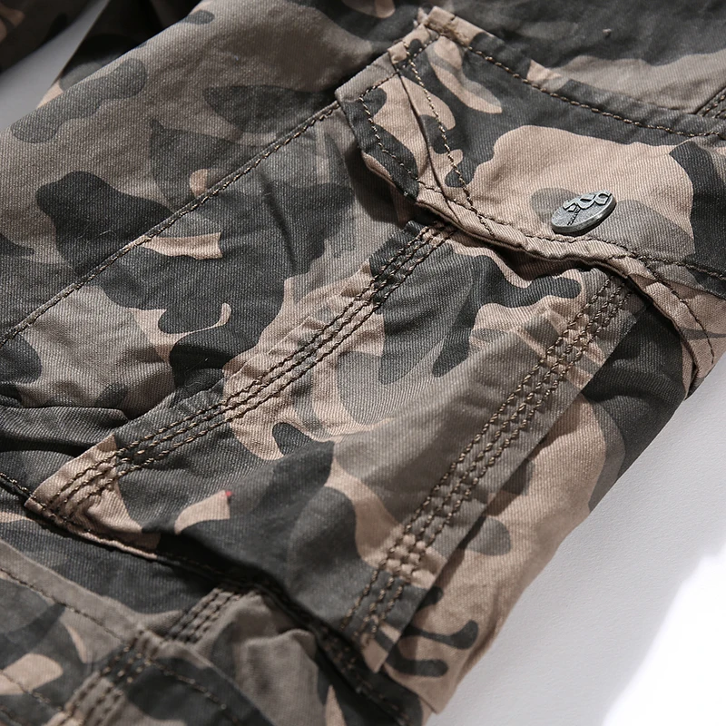 Летние мужские камуфляжные шорты с поясом 2020 новые хлопковые повседневные