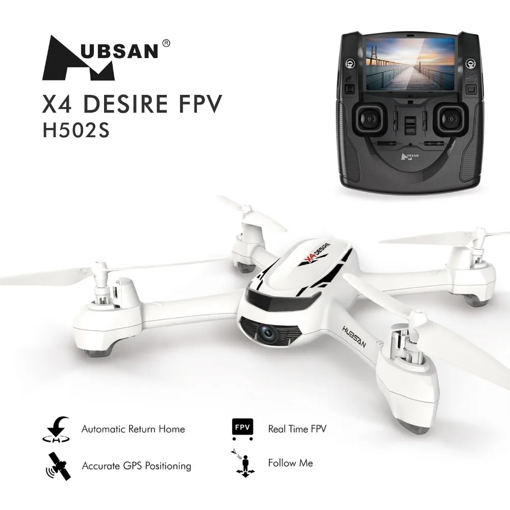 Hubsan H502S X4 FPV Дрон с HD живым видео камерой gps RC Безголовый Квадрокоптер вертолет RTF в