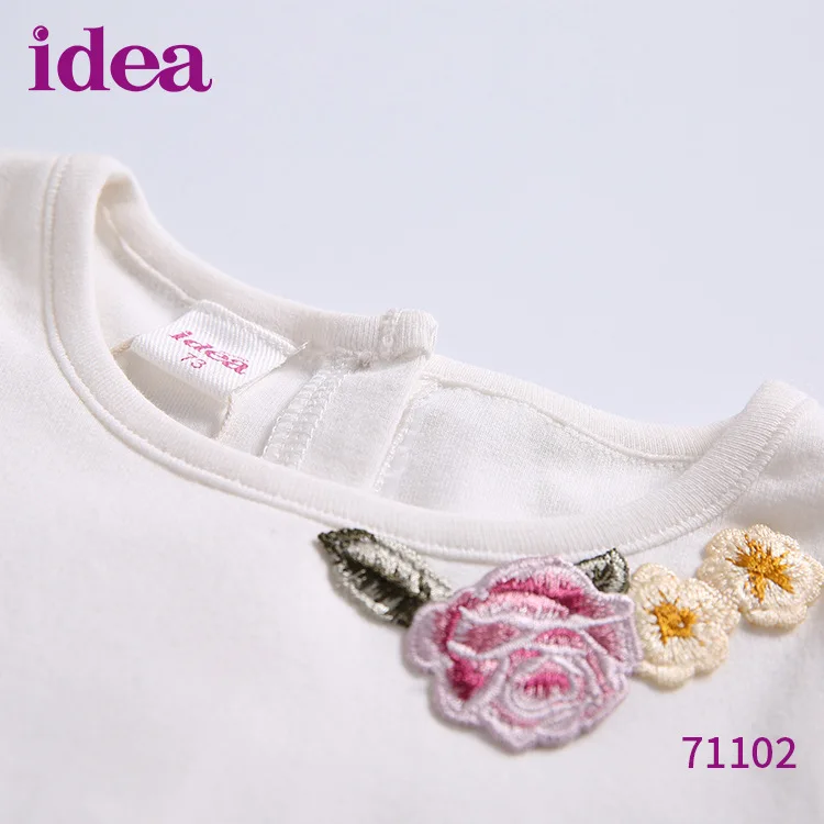 Весна 2018 Новое милое детское весеннее стильное платье принцессы с цветочным