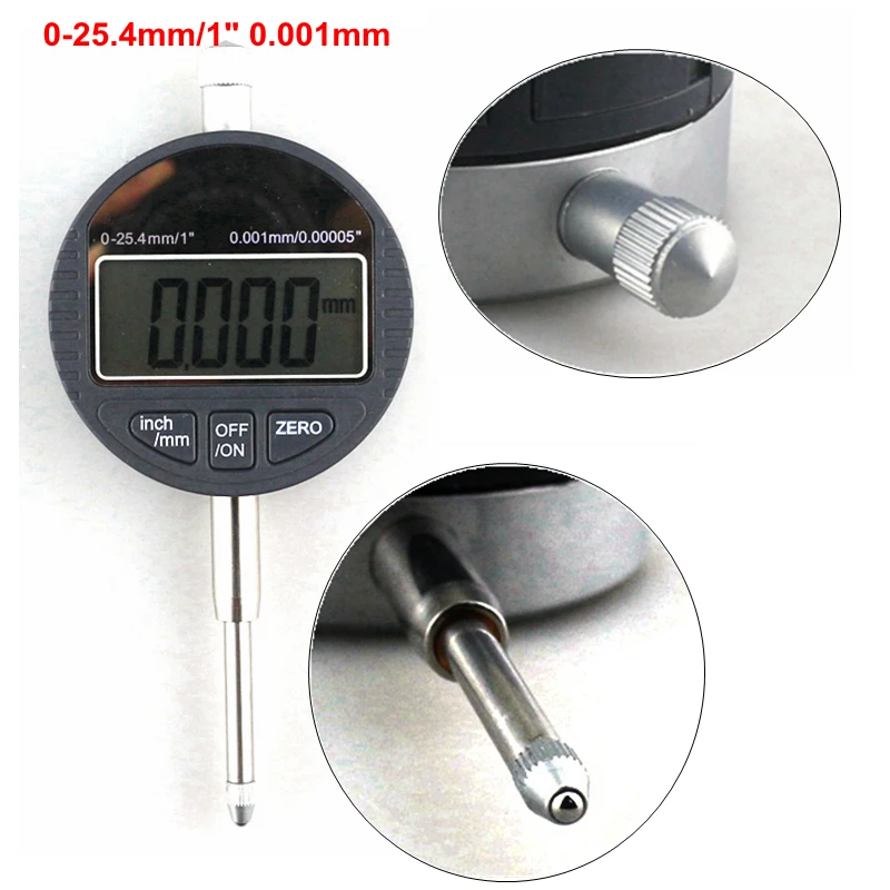 Цифровой микрометр электронный толщиномер 0 001 мм/1 дюйм 25 4 мм|depth micrometer|digital depth