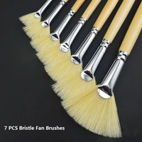 bristle paintbrushes 7pcslot fan watercolor gouacheacrylic oil paint brushes art drawing supplies