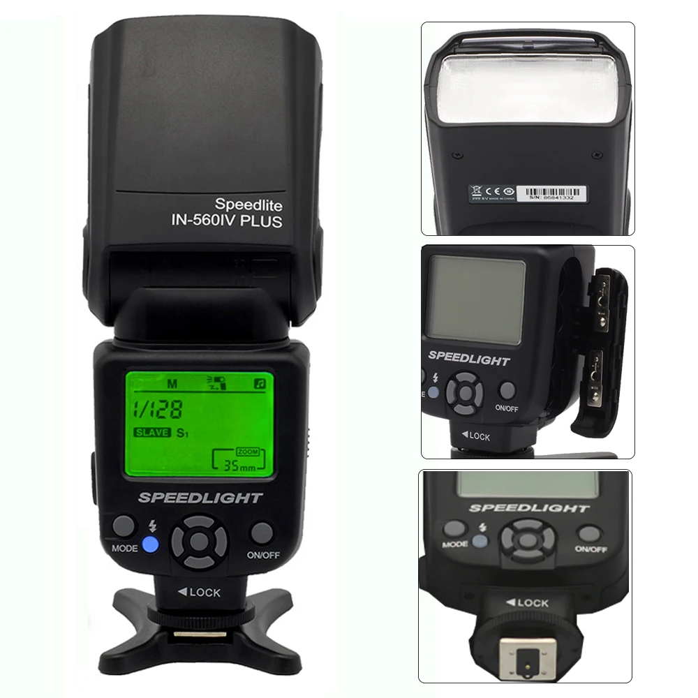 Беспроводная вспышка INSEESI IN560IV Plus для Nikon d7100 d3100 d5300 d7000 d5200 d7200 d750 d610 d3200 d330 DSLR