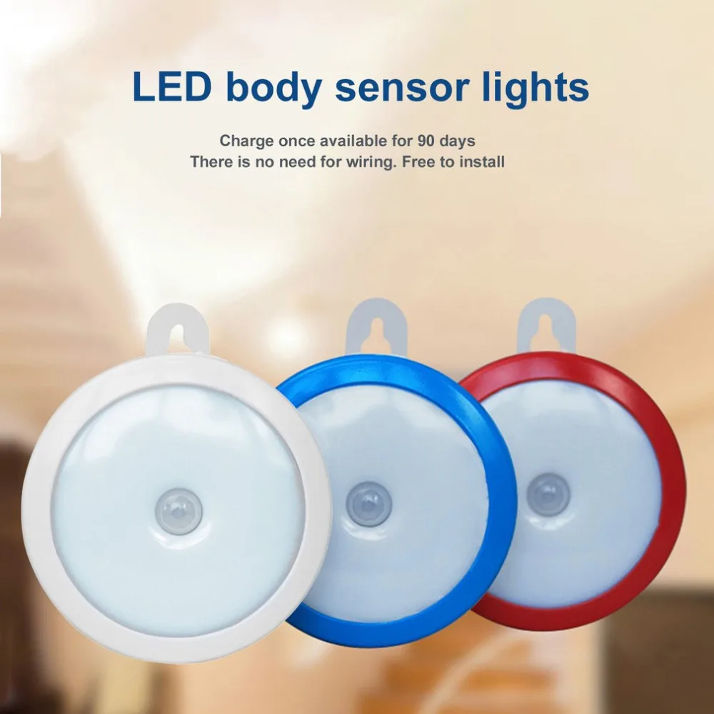 Портативная беспроводная 5 Светодиодная лампа с датчиком движения настенный
