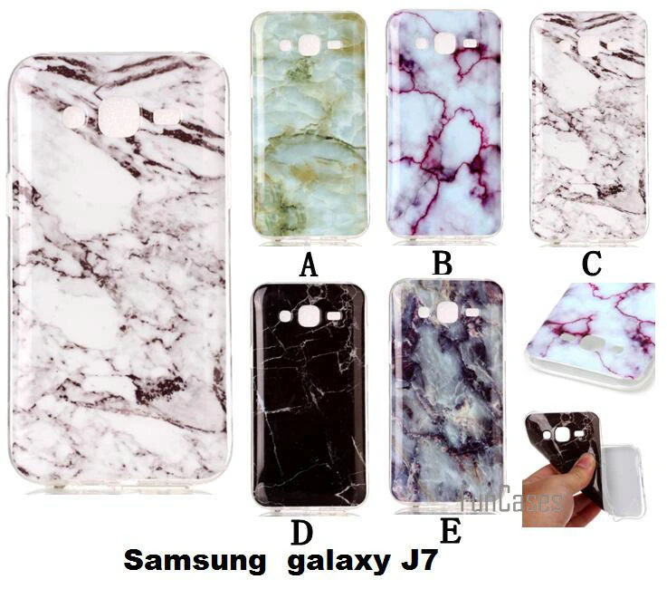 Чехол для samsung J7 силиконовый мраморный чехол телефона Galaxy 2015 J700 J700F роскошный