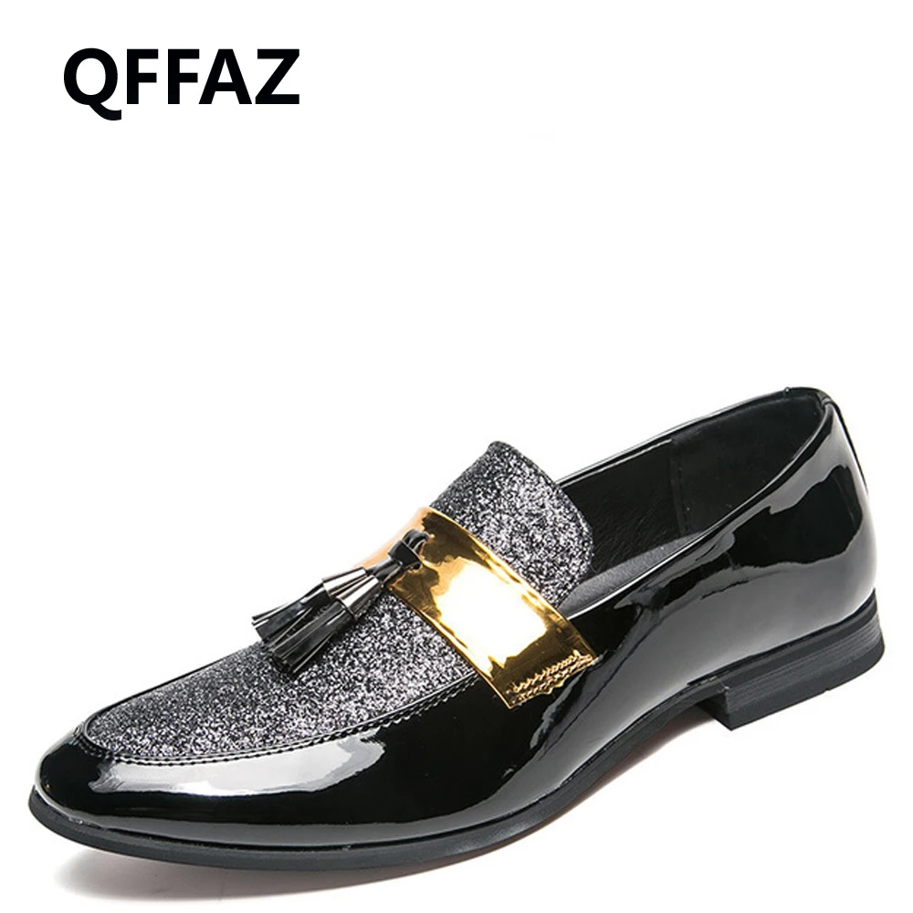 QFFAZ/итальянские мужские лоферы ручной работы с кисточками для свадебной