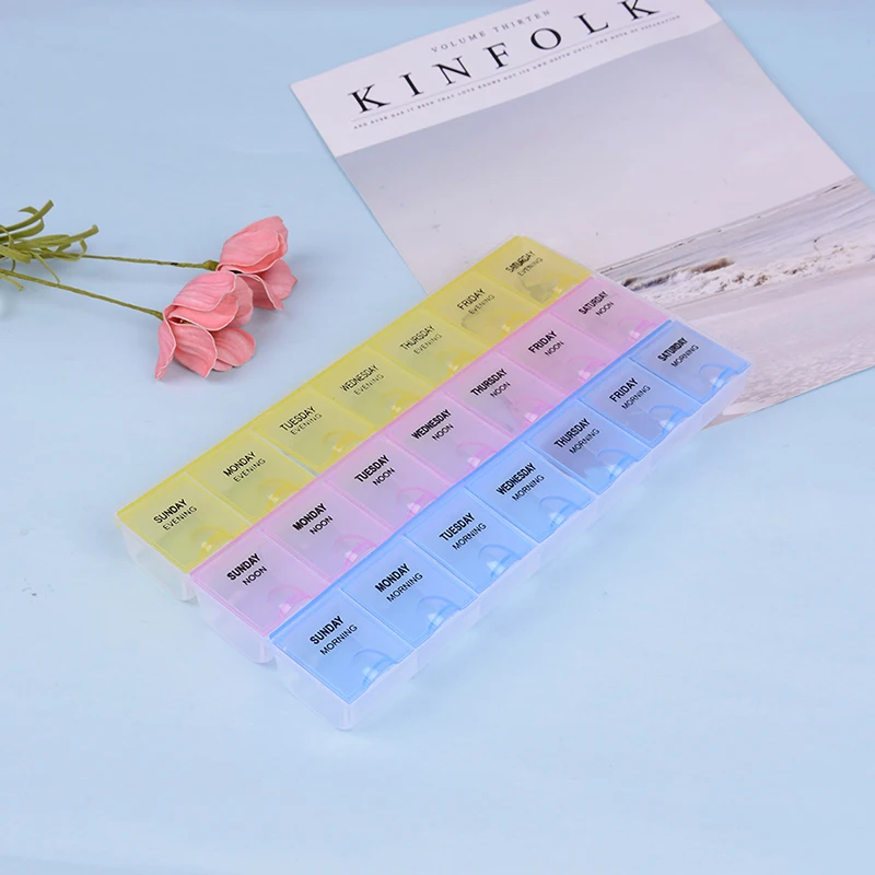 7 день 21 сетки Pill коробочка для медицинских целей диспенсер таблеток Организатор