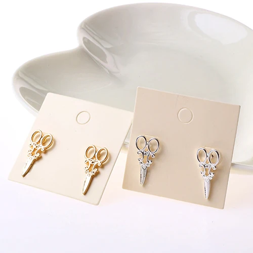 Мини-ножницы серьги в стиле панк для женщин украшения подарок золотого и