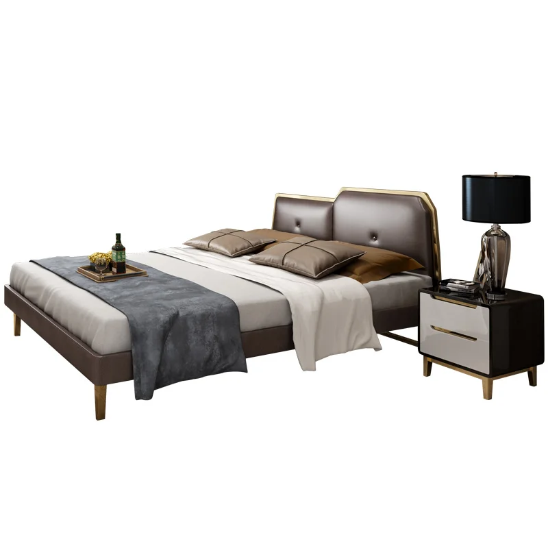 Особенный дизайн роскошная двуспальная кровать размера king | Мебель