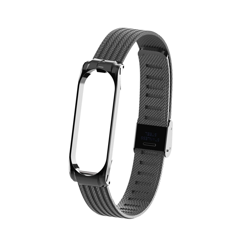 Браслет mi Band 4, металлический браслет из нержавеющей стали для Xiaomi mi, браслет mi Band 4, браслет Pulseira mi band 4, красный, черный