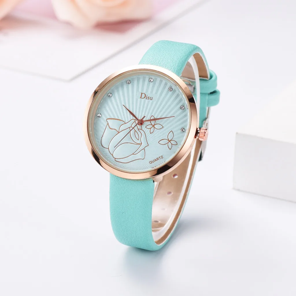 Женские повседневные часы розовый циферблат с бабочкой кварцевые Wd3sea 2019|Женские