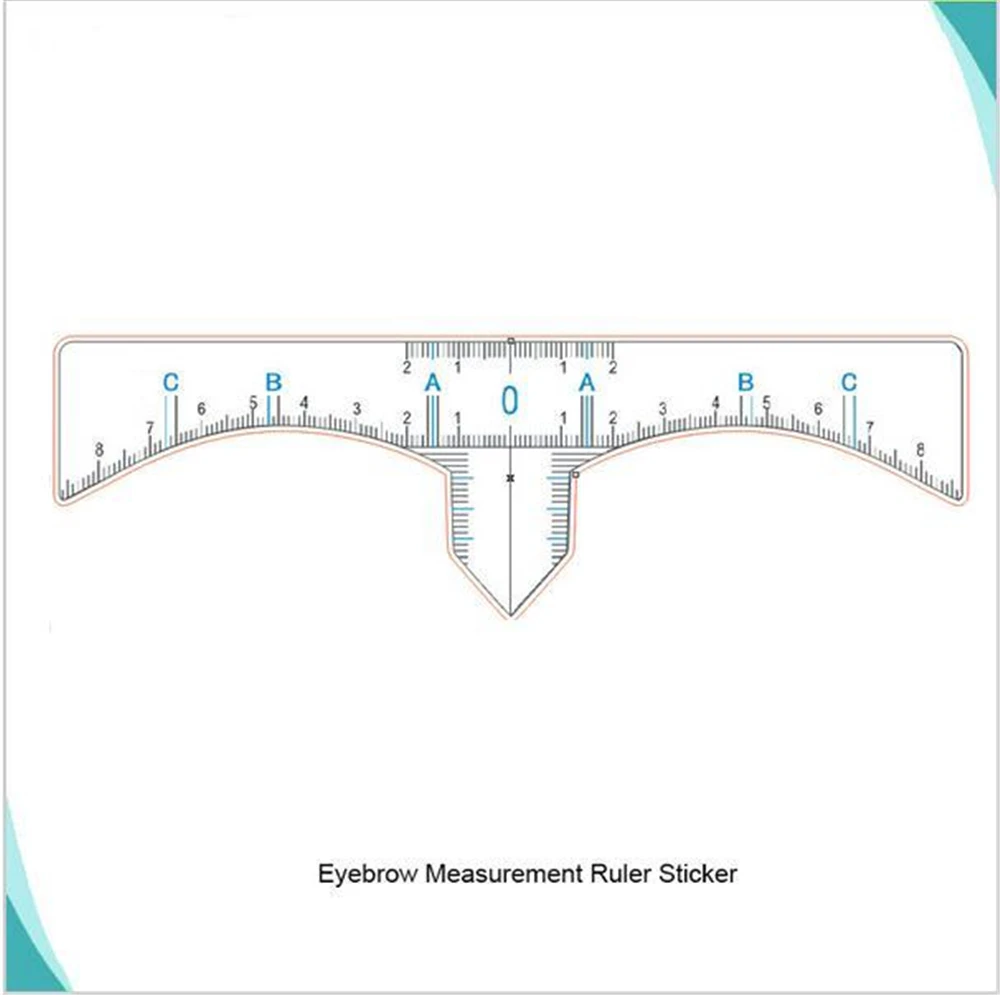 10pcs Disposable Semi Permanent Eyebrow Ruler EyeBrow Measure Tool Guide Microblading Calliper Stencil Makeup | Красота и здоровье