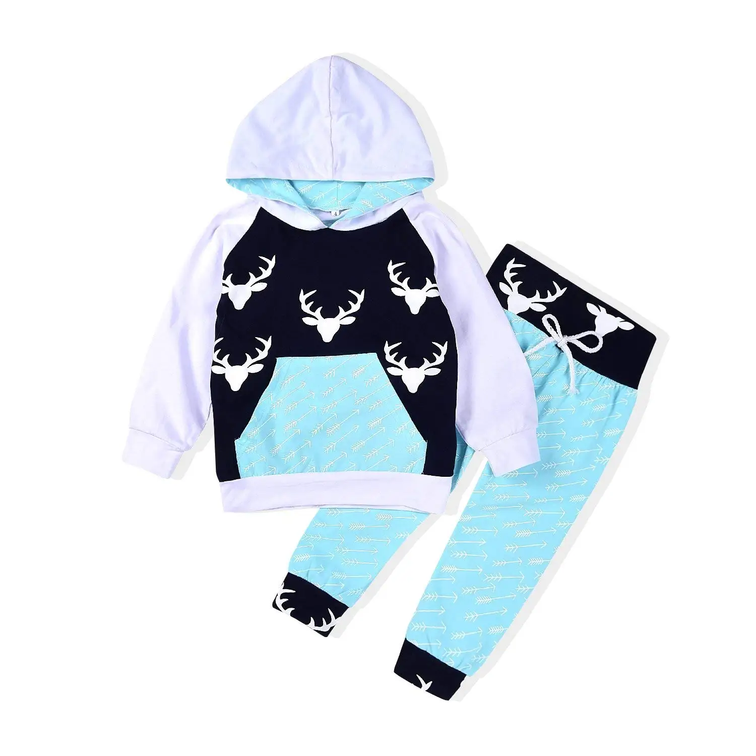 Oklady/толстовка с длинными рукавами и рисунком оленя для маленьких мальчиков