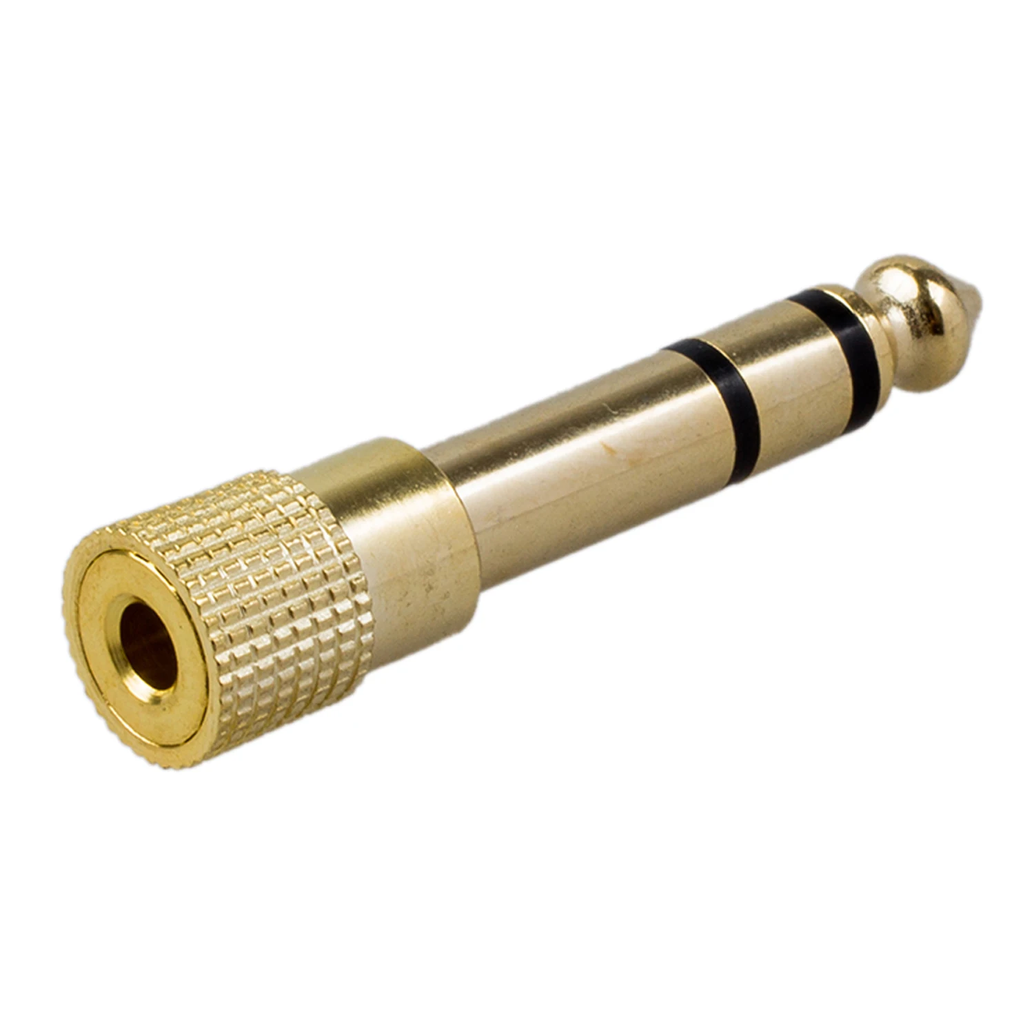Качественный адаптер для наушников стерео Золотой штекер 1/4 &quot(6 3 мм) 1/8&quot (3 5