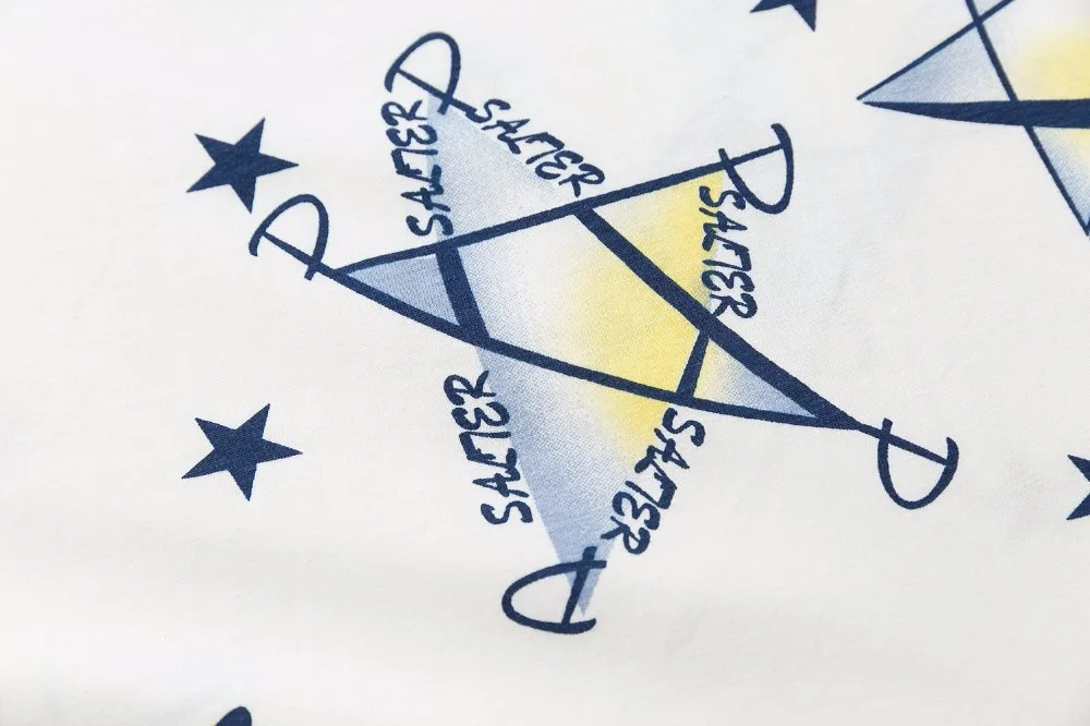 JKKUCOCO Print five-pointed star tees tops Hot Shirt Cotton T-shirt Women t shirt Short Sleeve O-neck Casual t-shirts XS-XL | Женская