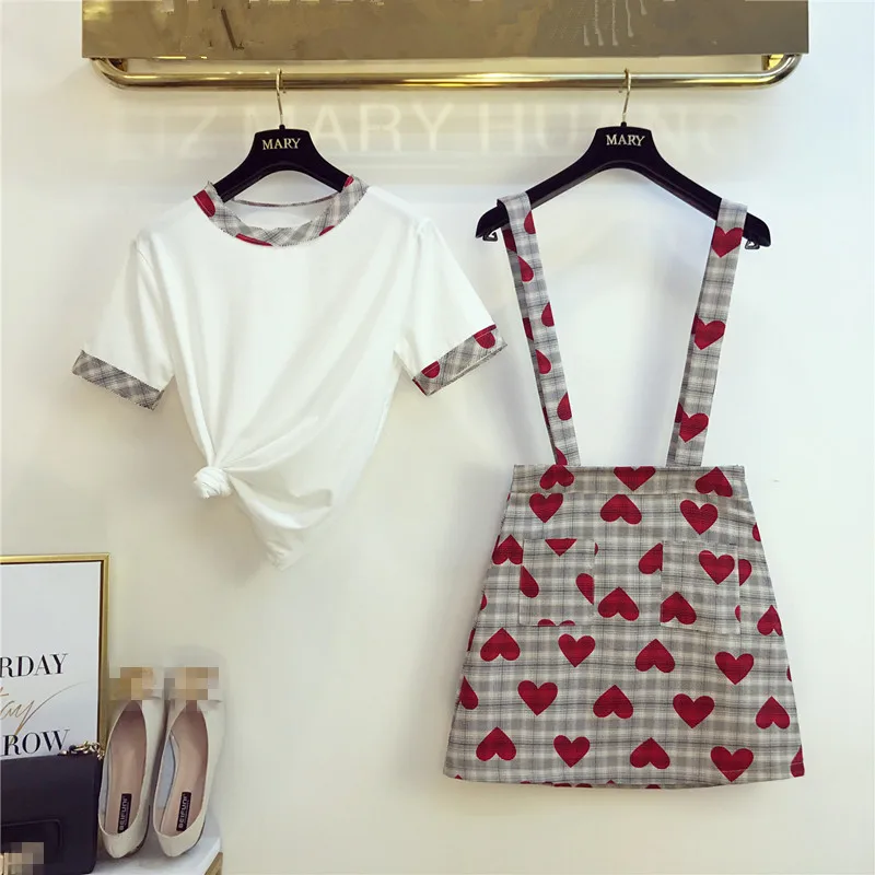 Twinsets Лето Для женщин Цвет блока Лоскутная футболка с круглым вырезом + сердце