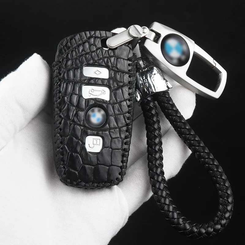 Suitable for BMW key bag leather 3 series 320li5 525liX1X5X6 set logo badge cover car box | Автомобили и мотоциклы