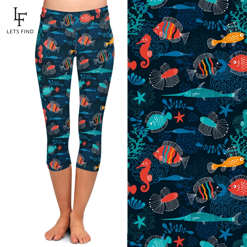 LETSFIND летние высокой талией на резинке с завышенной джинсы женские Капри Леггинсы