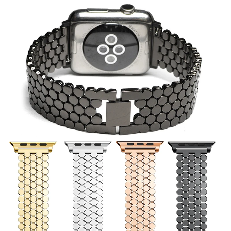 

Stainless Steel Strap for Apple Watch Band 3 2 1 42mm 38mm Series SE 6 5 4 iWatch Bracelet Strap 40mm 44mm Women Men Watchband