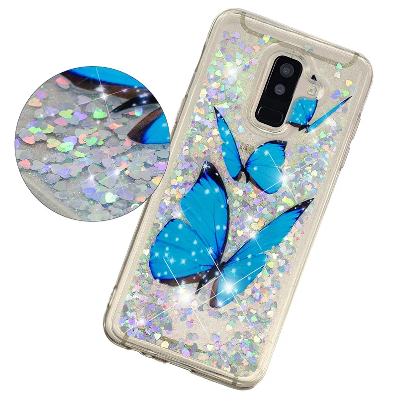 Silicone Case on For Fundas Samsung Galaxy A6 2018 Liquid Glitter Soft TPU Phone Cases Coque Plus Cover |