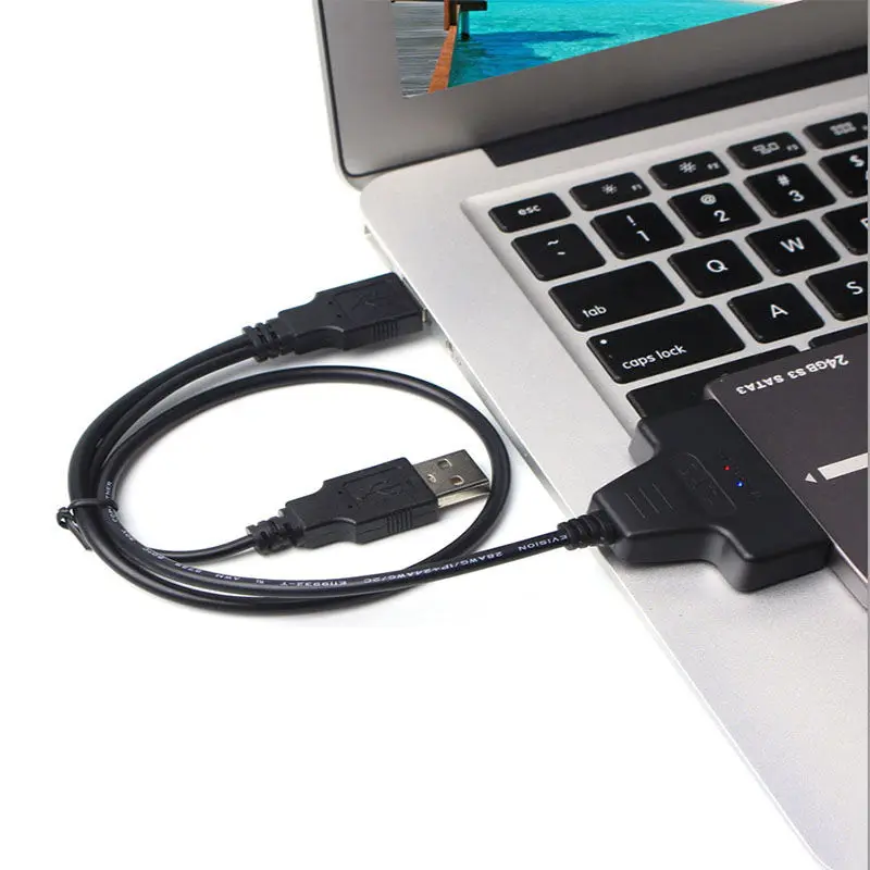 Кабель адаптер USB 2 0 для SATA Serial ATA 15 + 7 22P жесткого диска 5 дюйма|Кабели передачи