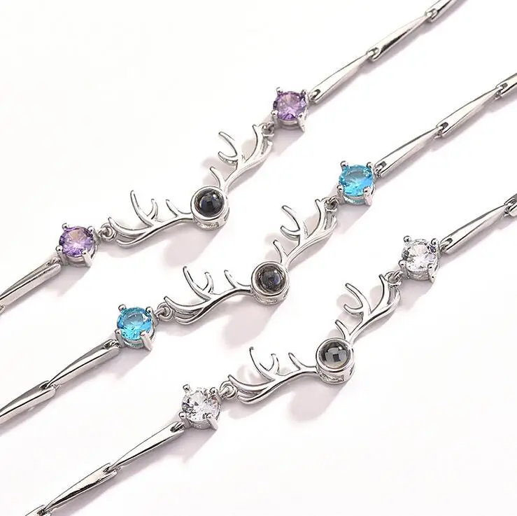 Браслет женский ручной работы из серебра 925 пробы с искусственным фианитом 5