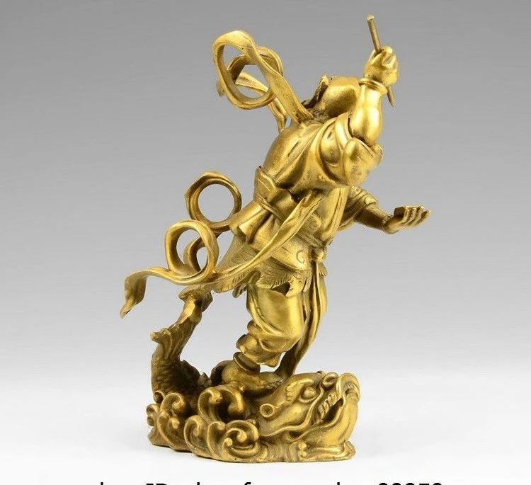 8 китайская латунная медная Kui Xing KuiXing point bucket God Buddha морская скульптура в виде