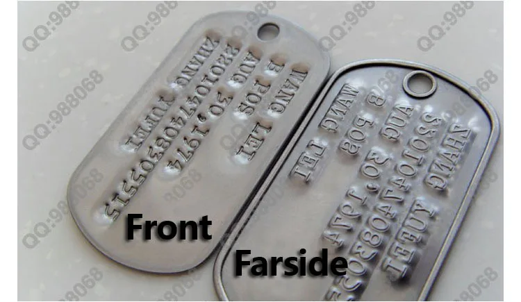 Original Stamping Gravure soldier military identity cards dog tags Honed stainless steel necklace pendant Free Custom B-A01 | Украшения и