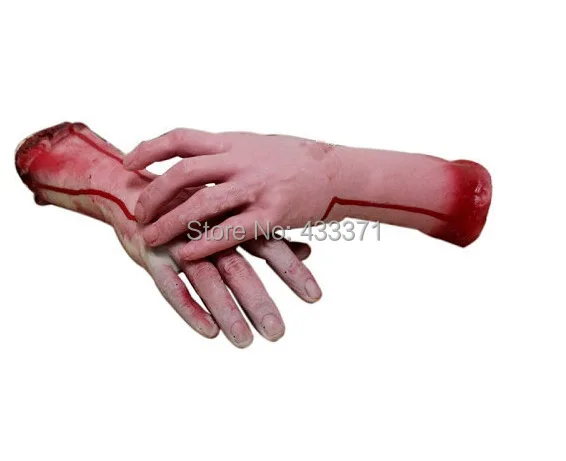 Hallowmas Camouflage Shock Toys Jokes Tricky Funny Horror Fake Prosthetic Bloody Hands Broken Hand Free Shipping 100pcs/lot | Игрушки и