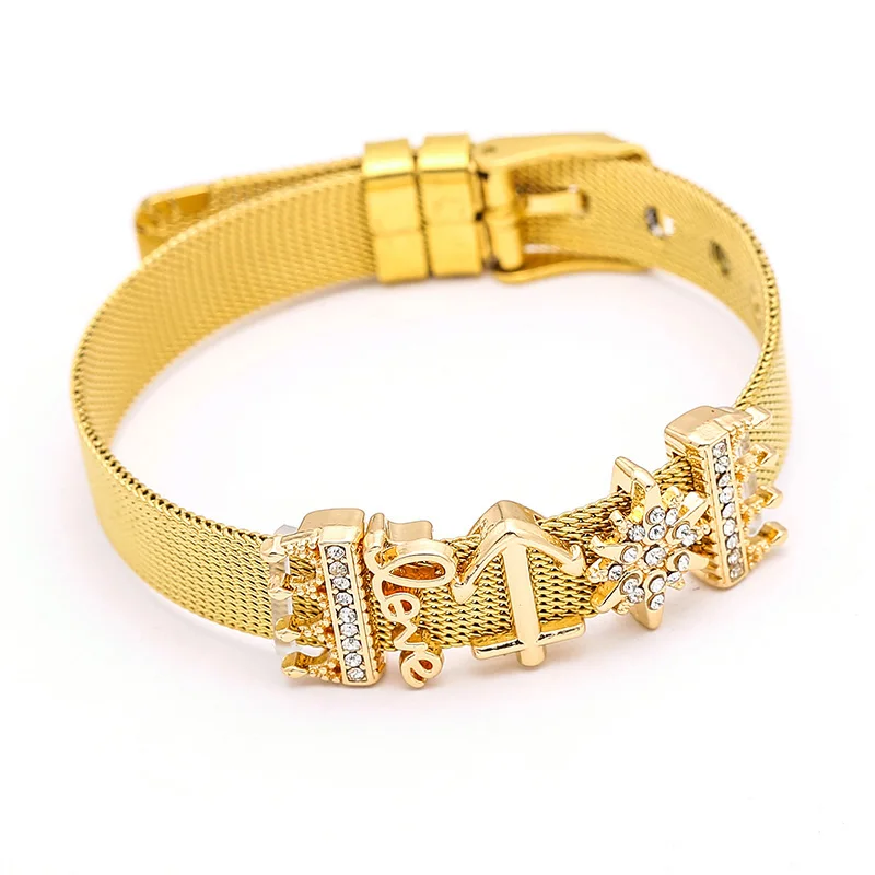 SEIALOY модные браслеты из нержавеющей стали с сеткой розового золота для женщин и