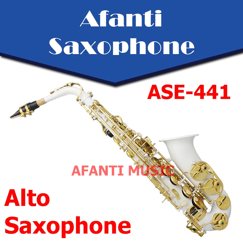 

Afanti Music Eb tone / Nickel Plated/ Silvering Alto Saxophone (ASE-441)