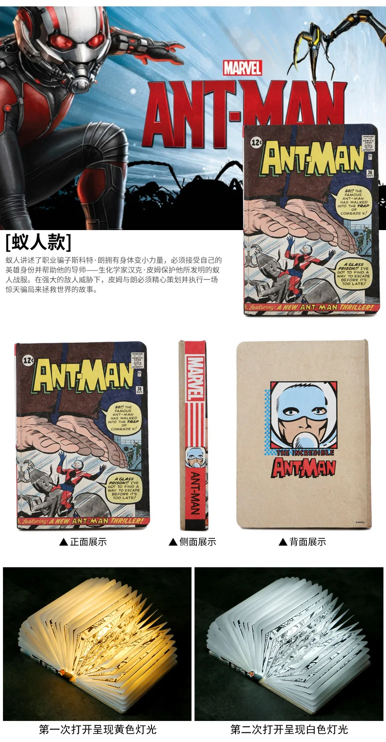 VCity книжный светильник Железный человек Капитан Америка Человек-паук Antman Халк коллекция светодиодный светильник ing лампы лучшие подарки для кинолюбителей