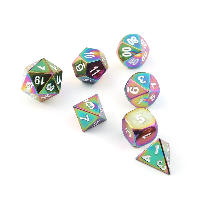 Dobbelstenen Dnd набор металлизированных многогранных Rpg подземелья Драконий продукт D20