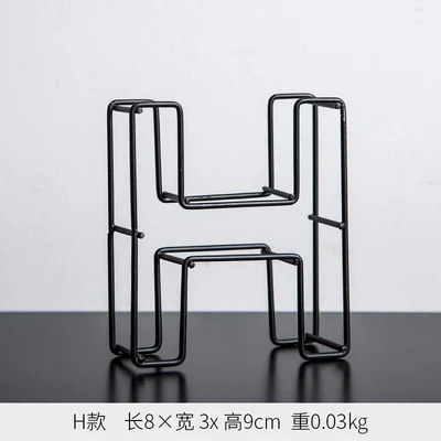 Скандинавские 26 Английских Букв железное искусство Креативные украшения для дома фото магазин садовые реквизиты Ins Свадебные вечерние рождественские украшения - Цвет: H