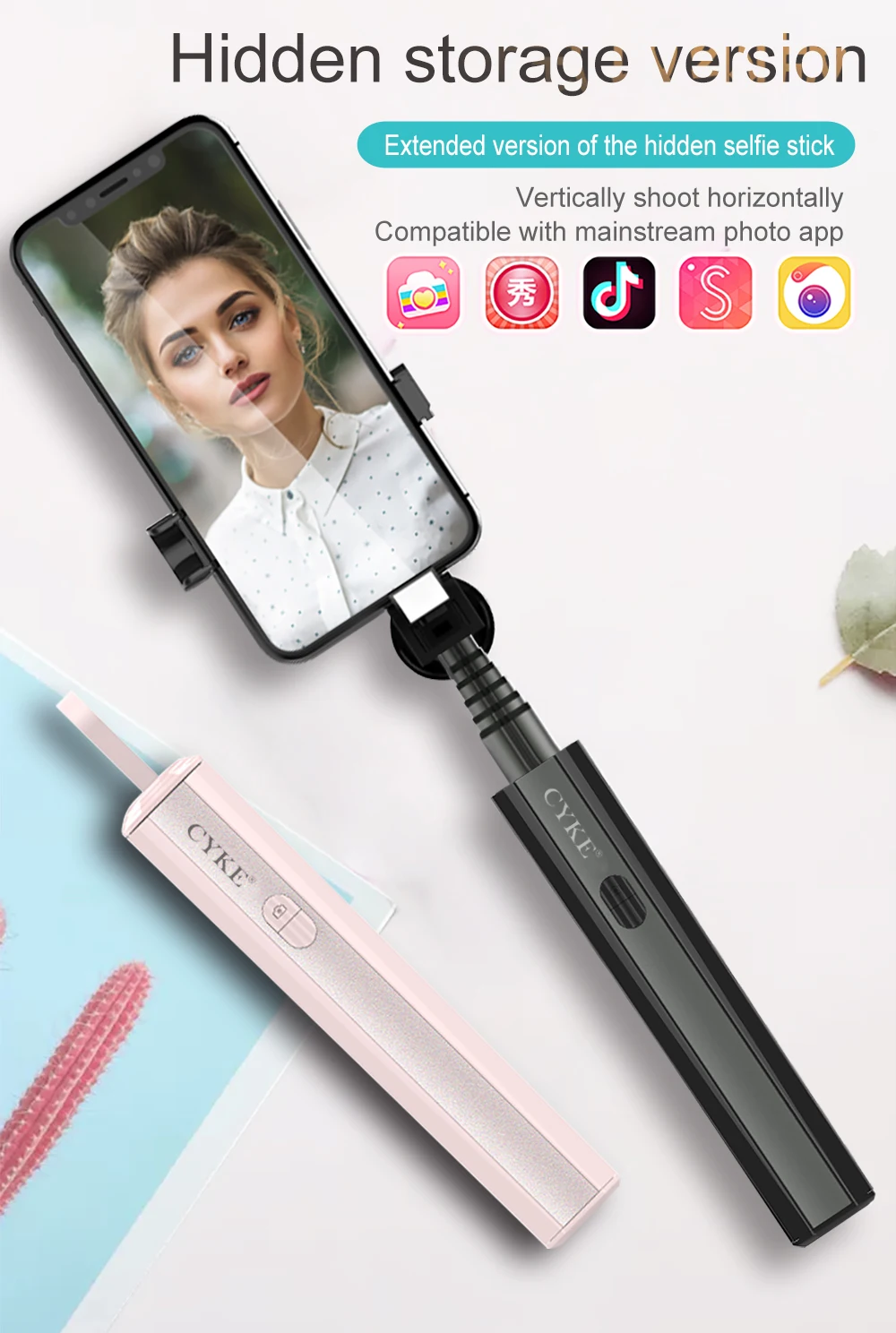 CYKE P9 Bluetooth селфи палка мини Bluetooth пульт дистанционного управления селфи палка штатив телескопическая штанга для iPhone samsung HUAWEI селфи палка