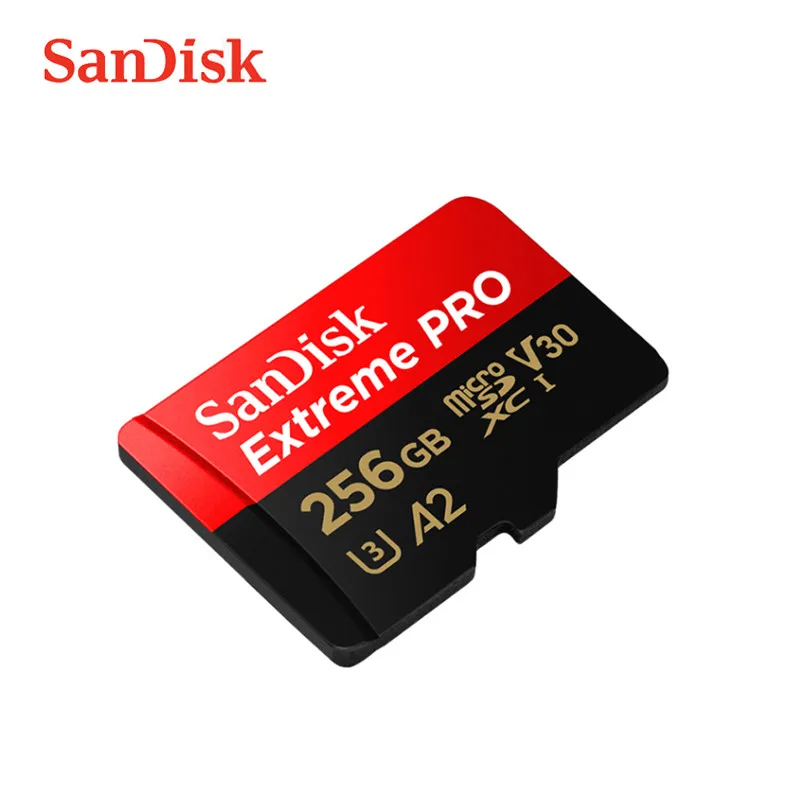 256GB SanDisk MicroSD карта памяти 16 ГБ 32 ГБ 256 Гб 400 ГБ 512 Гб MicroSD Max 100 МБ/с./с Экстремальный Pro UHS-I Дрон мобильный телефон TF карта - Емкость: 256GB