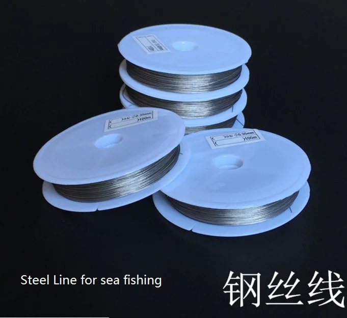 Стальная леска для морской рыбалки от 50 до 100 метров|steel line|fishing linesea line |