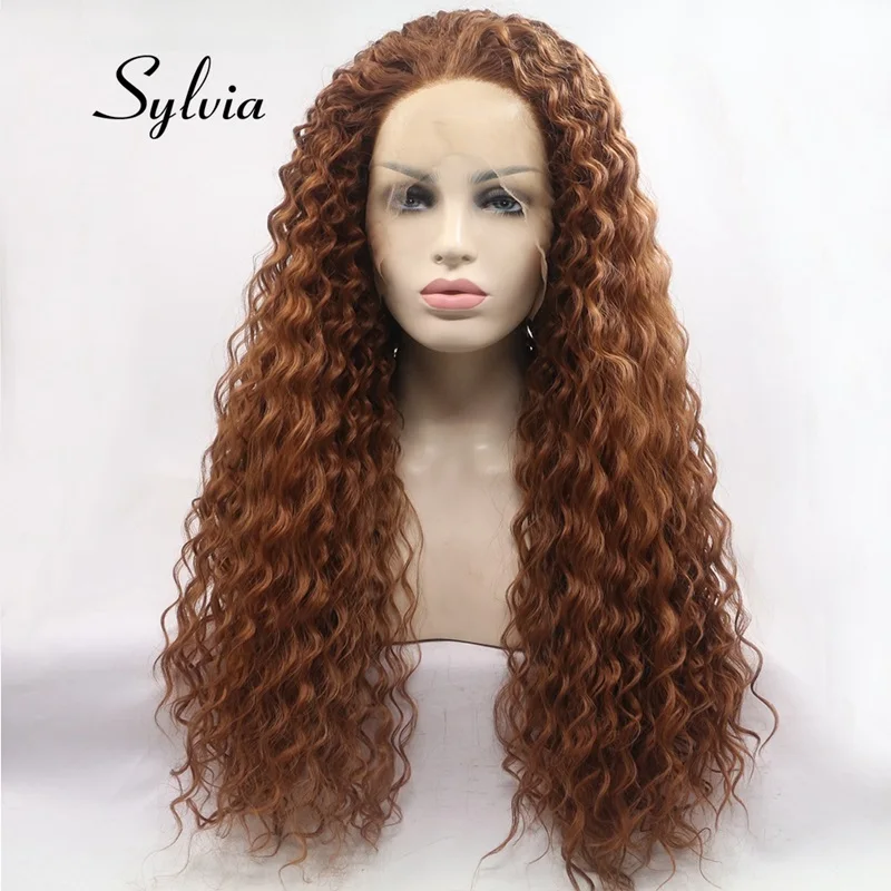 Парики женские синтетические на шнуровке спереди с кудрявыми