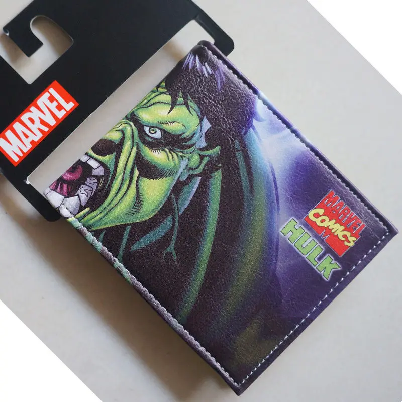 2018 Marvel The Hulk двухсторонние Портретные бумажники с логотипом кошелек Зеленый